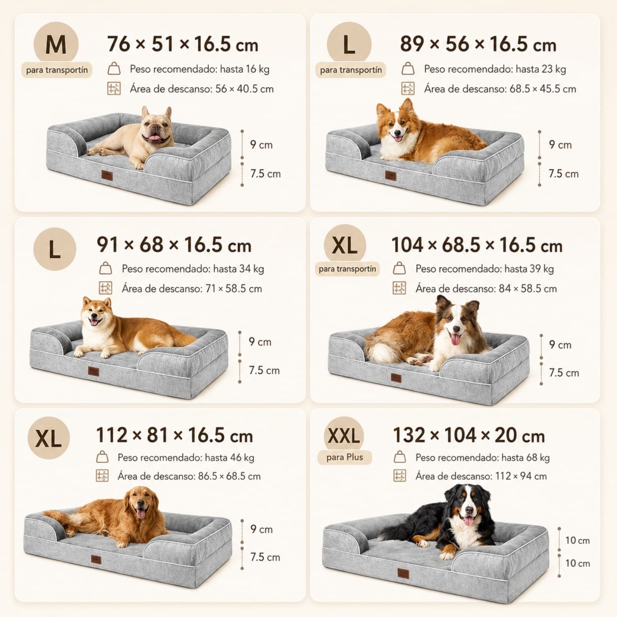 EHEYCIGA - Cama perro grande y cómoda miniatura 6