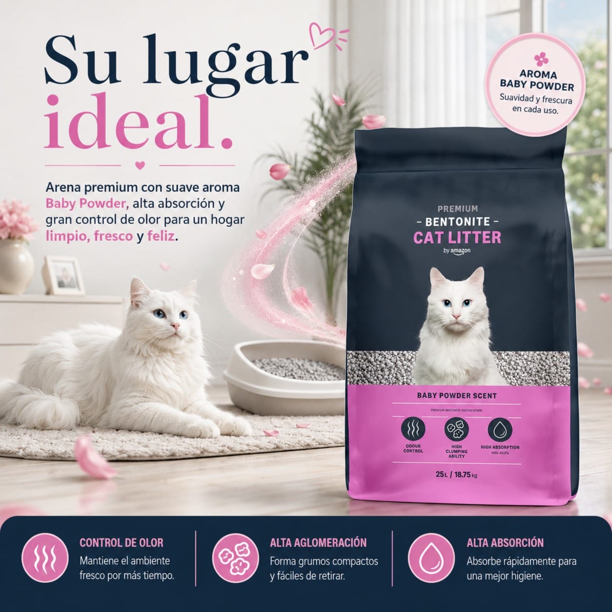ARENA BENTONITA Y CLUMPING CORN PARA GATOS miniatura 2