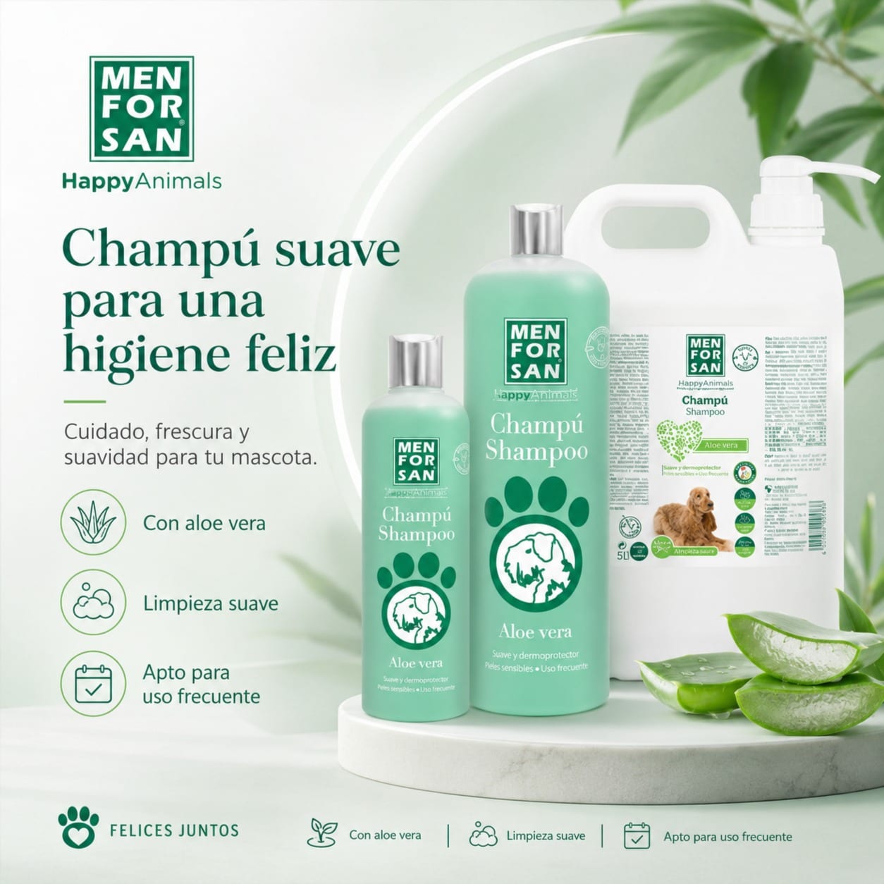 MENFORSAN CHAMPÚ ALOE VERA PARA PERROS miniatura 3