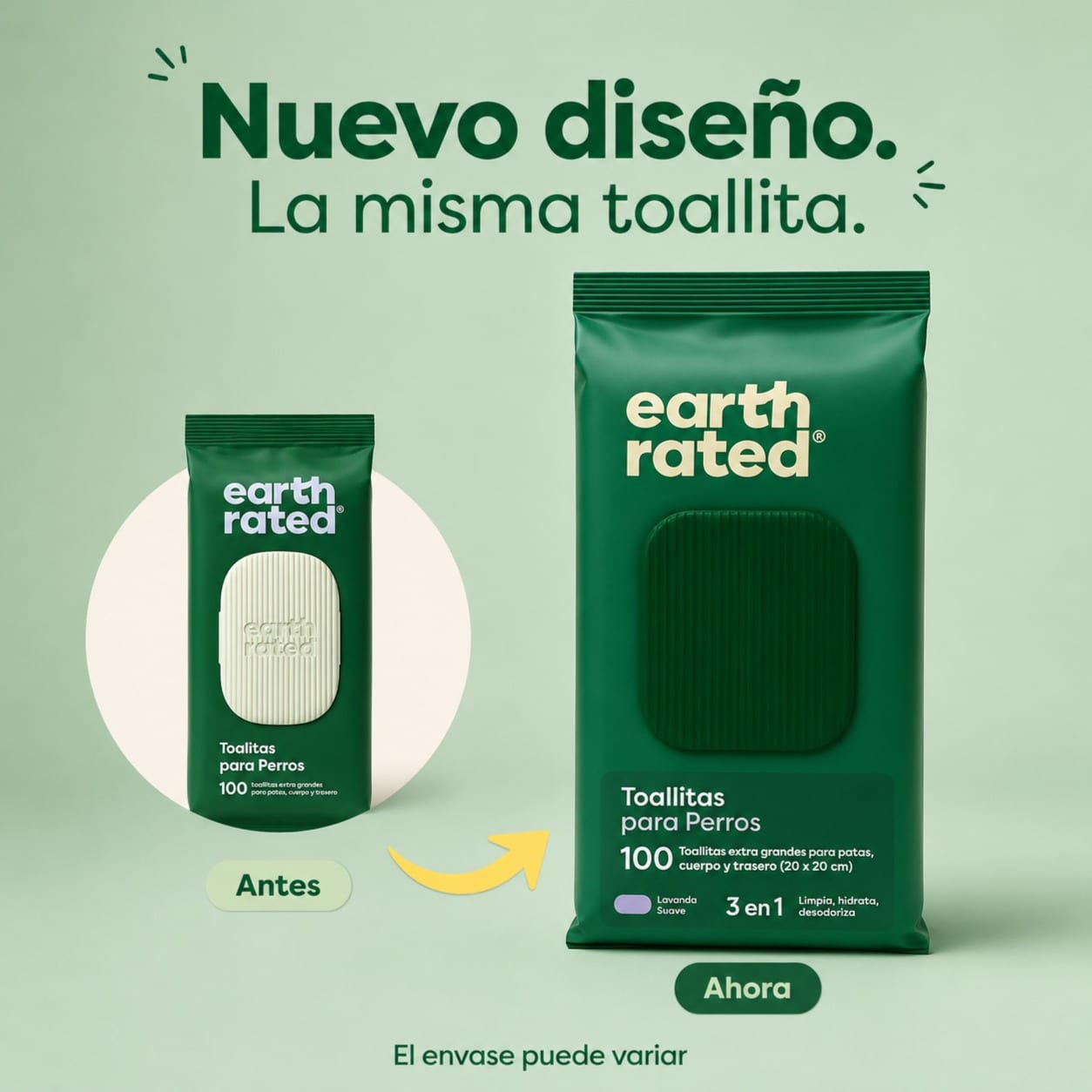 EARTH RATED - TOALLITAS HIPOALERGÉNICAS PARA PERROS