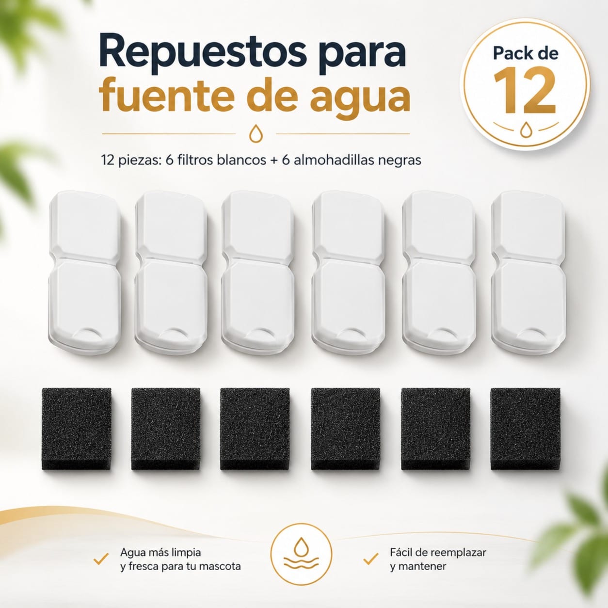 GIOTOHUN FUENTE PARA GATOS DE ACERO INOXIDABLE 2.2L Y PACKS DE FILTROS + ESPONJAS.  miniatura 5