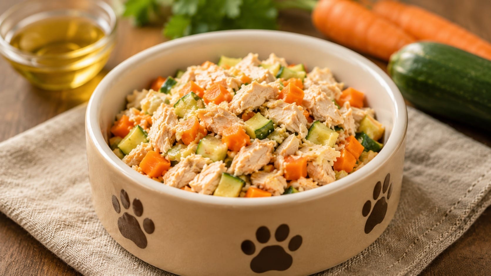 Pollo desmenuzado con zanahoria