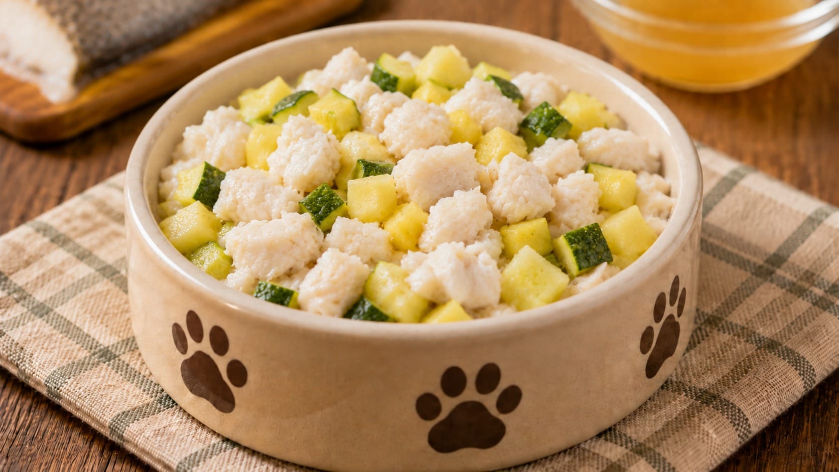 Merluza con patata y calabacín