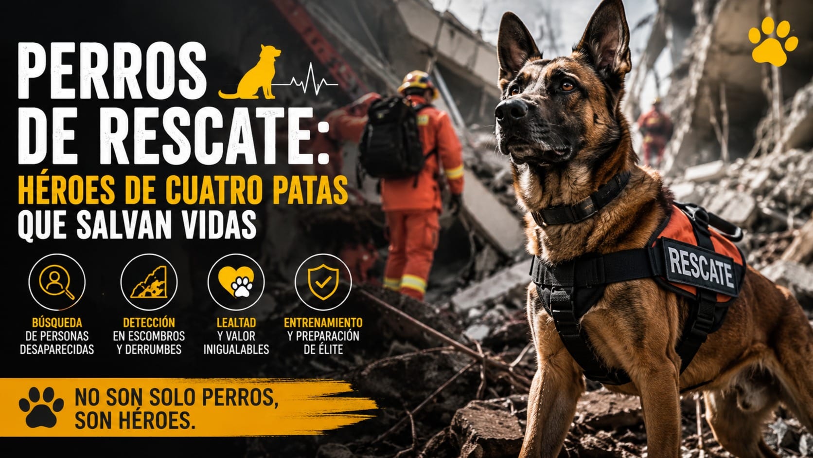 Perros de rescate: héroes de cuatro patas que salvan vidas