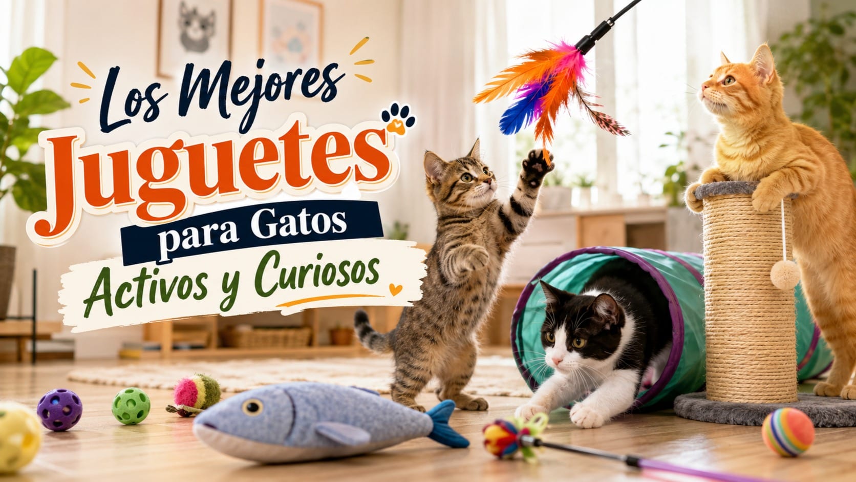 Los Mejores Juguetes para Gatos Activos y Curiosos
