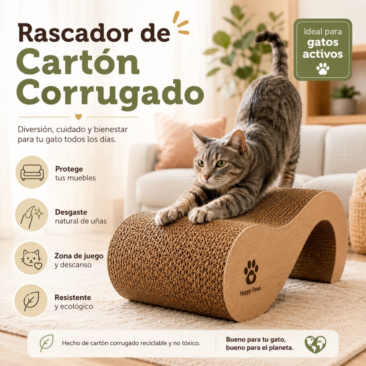 Rascador de Cartón Corrugado