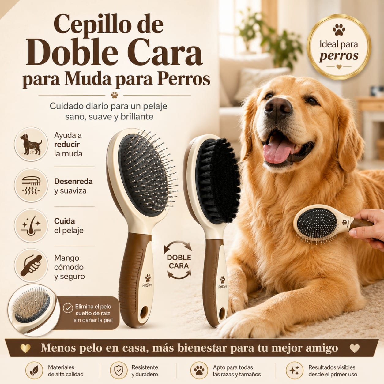 Cepillo de Doble Cara para Muda