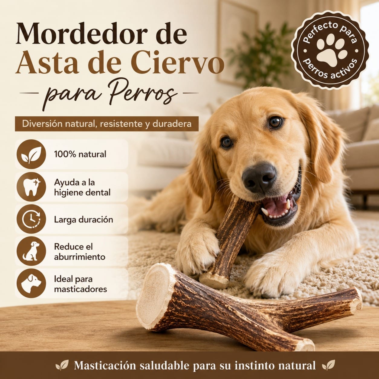 Mordedor de Asta de Ciervo