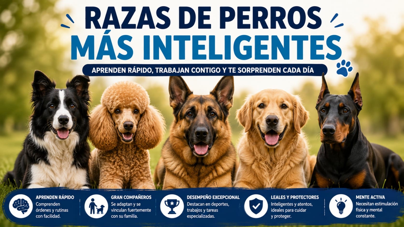 Razas de perros más inteligentes: cómo aprenden, en qué destacan y qué necesitan