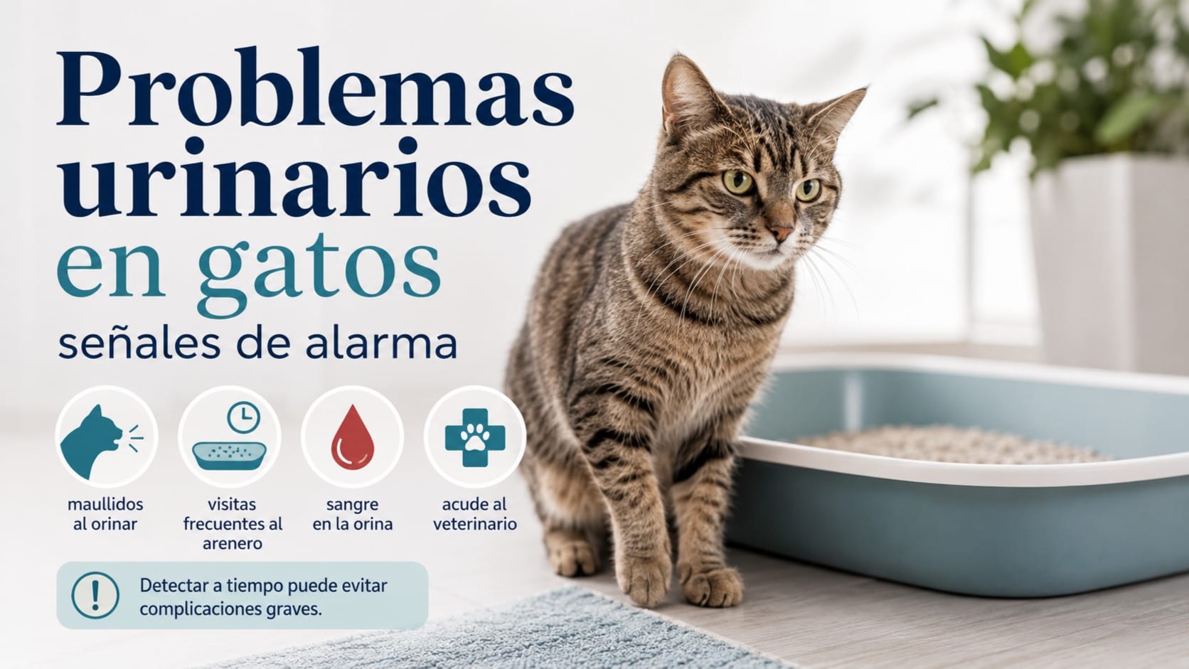 Problemas urinarios en gatos: señales de alarma y cuándo acudir al veterinario