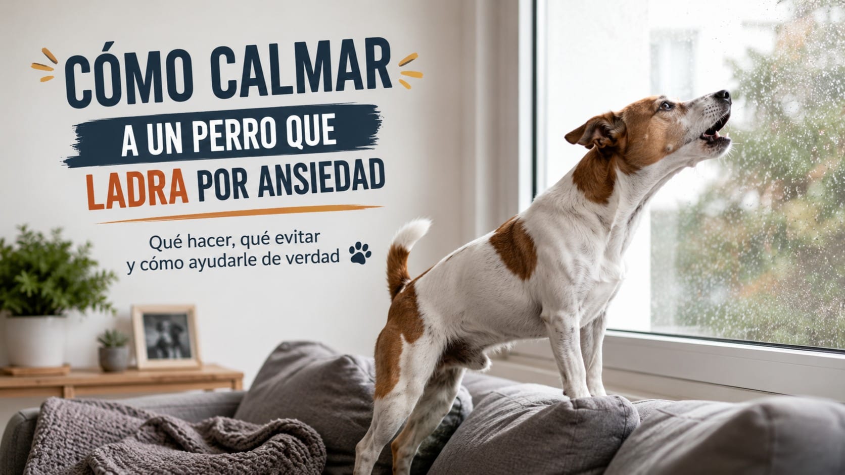 Cómo calmar a un perro que ladra por ansiedad: qué hacer y qué evitar