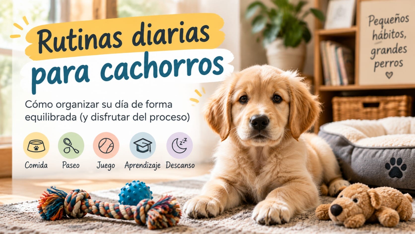 Rutinas diarias para cachorros: cómo organizar su día de forma equilibrada