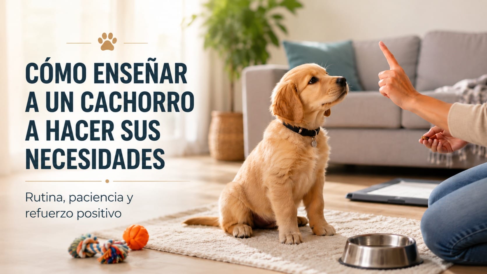 Cómo enseñar a un cachorro a hacer sus necesidades